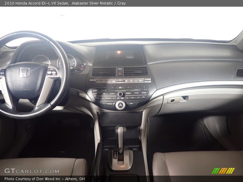 Alabaster Silver Metallic / Gray 2010 Honda Accord EX-L V6 Sedan