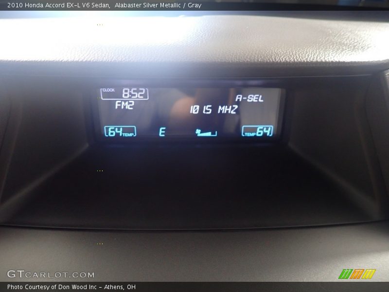 Alabaster Silver Metallic / Gray 2010 Honda Accord EX-L V6 Sedan