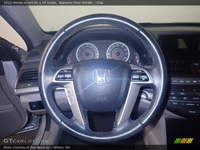 Alabaster Silver Metallic / Gray 2010 Honda Accord EX-L V6 Sedan