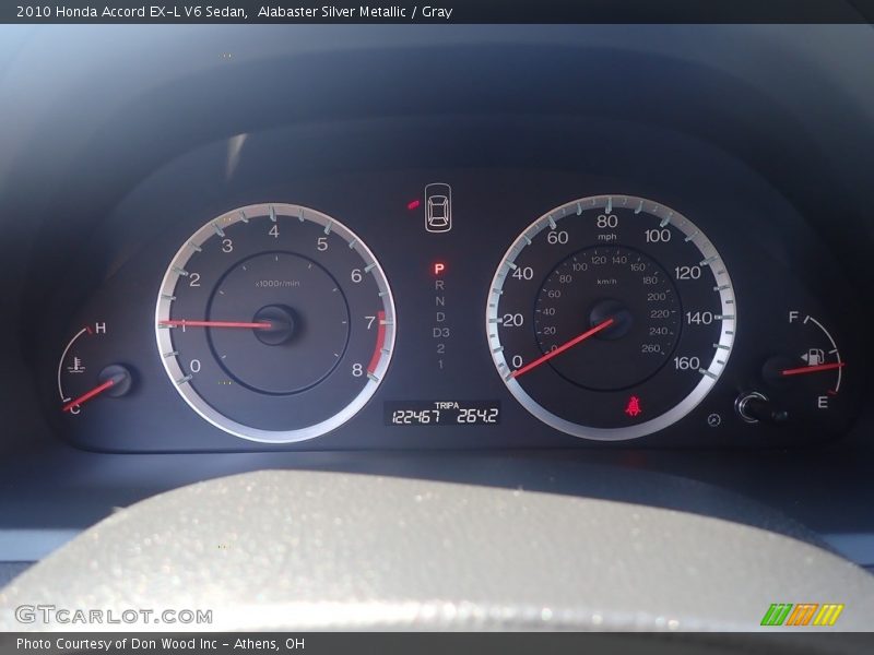 Alabaster Silver Metallic / Gray 2010 Honda Accord EX-L V6 Sedan