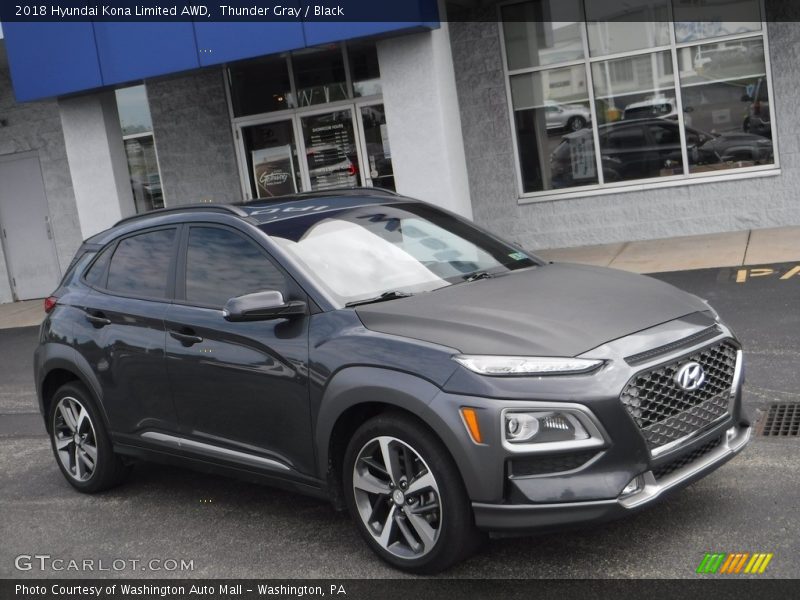 Thunder Gray / Black 2018 Hyundai Kona Limited AWD