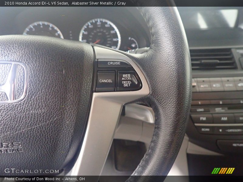 Alabaster Silver Metallic / Gray 2010 Honda Accord EX-L V6 Sedan