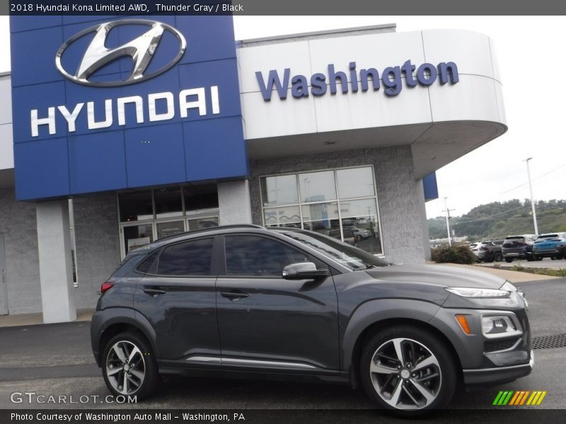 Thunder Gray / Black 2018 Hyundai Kona Limited AWD