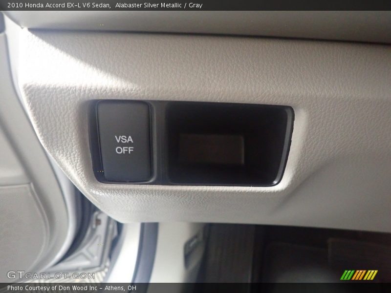 Alabaster Silver Metallic / Gray 2010 Honda Accord EX-L V6 Sedan