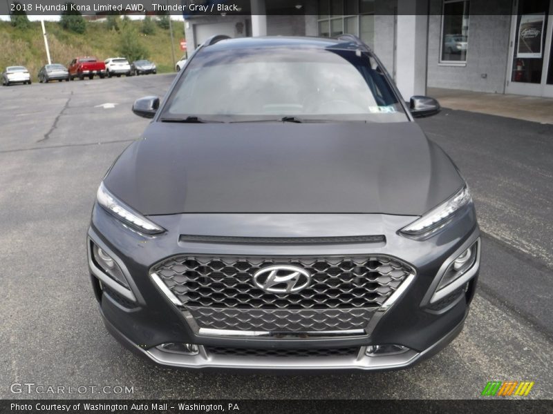 Thunder Gray / Black 2018 Hyundai Kona Limited AWD