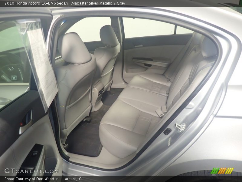 Alabaster Silver Metallic / Gray 2010 Honda Accord EX-L V6 Sedan