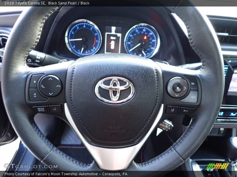 Black Sand Pearl / Black 2019 Toyota Corolla SE