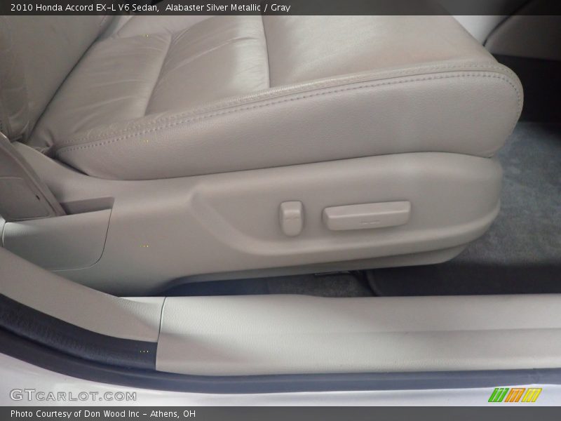 Alabaster Silver Metallic / Gray 2010 Honda Accord EX-L V6 Sedan