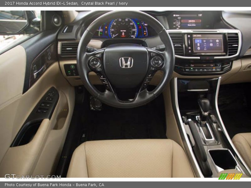 Crystal Black Pearl / Ivory 2017 Honda Accord Hybrid EX-L Sedan