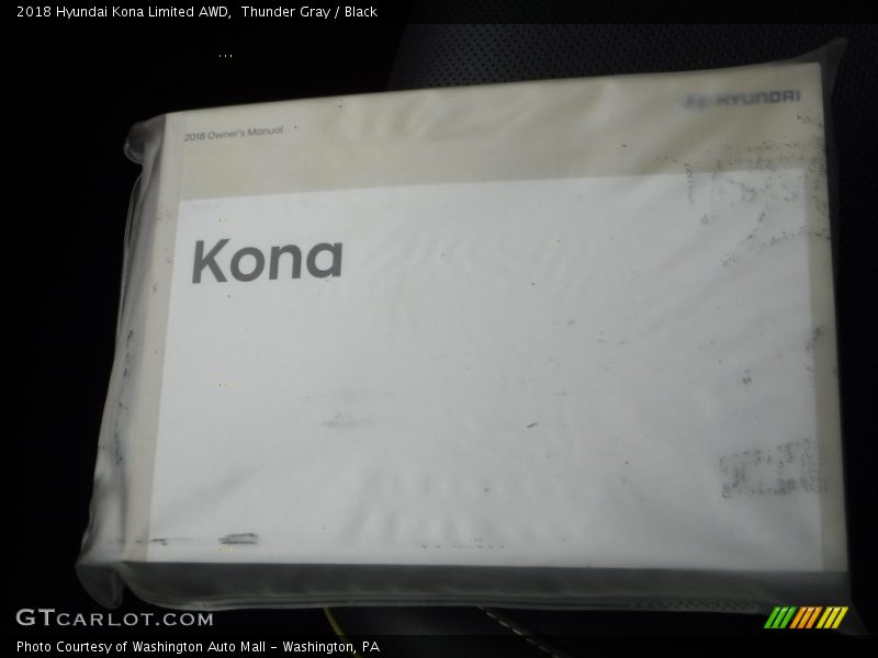 Thunder Gray / Black 2018 Hyundai Kona Limited AWD