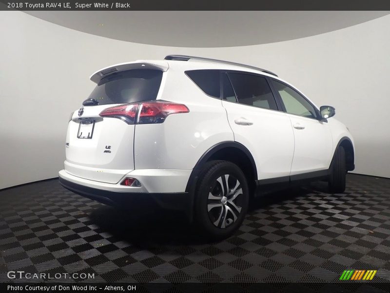 Super White / Black 2018 Toyota RAV4 LE