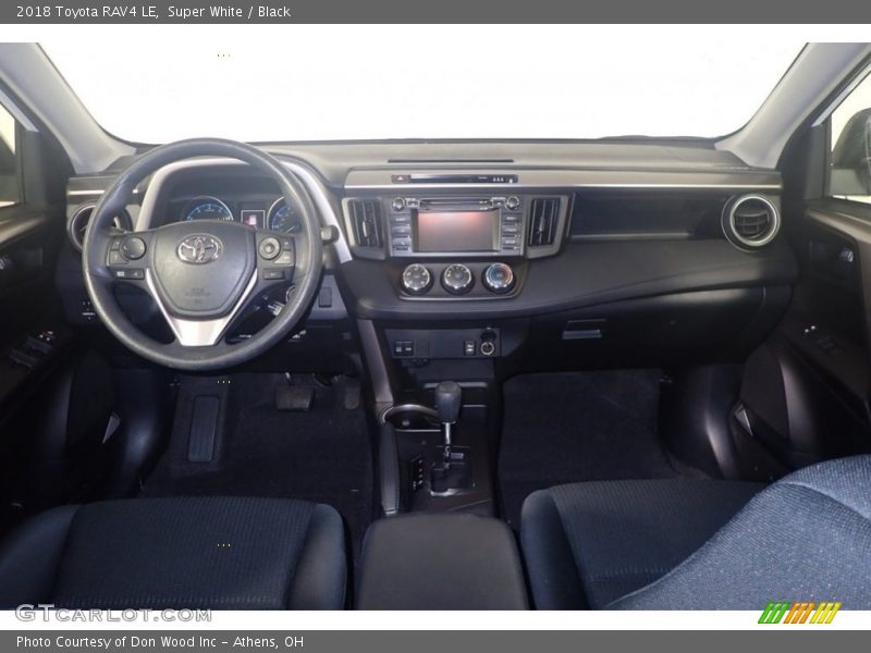 Super White / Black 2018 Toyota RAV4 LE