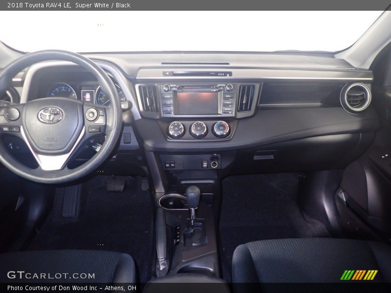 Super White / Black 2018 Toyota RAV4 LE