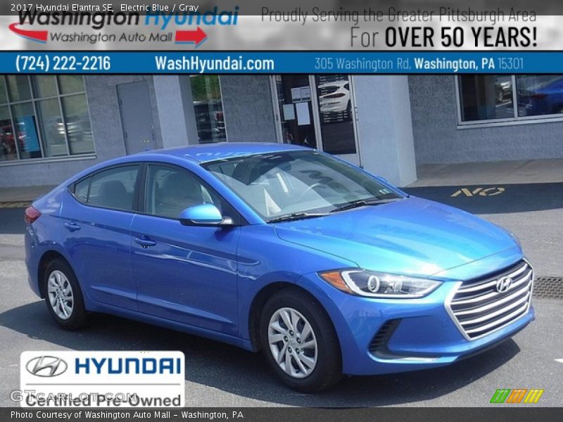 Electric Blue / Gray 2017 Hyundai Elantra SE