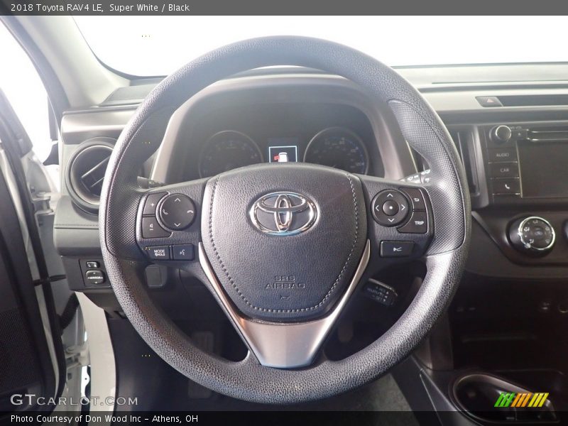 Super White / Black 2018 Toyota RAV4 LE