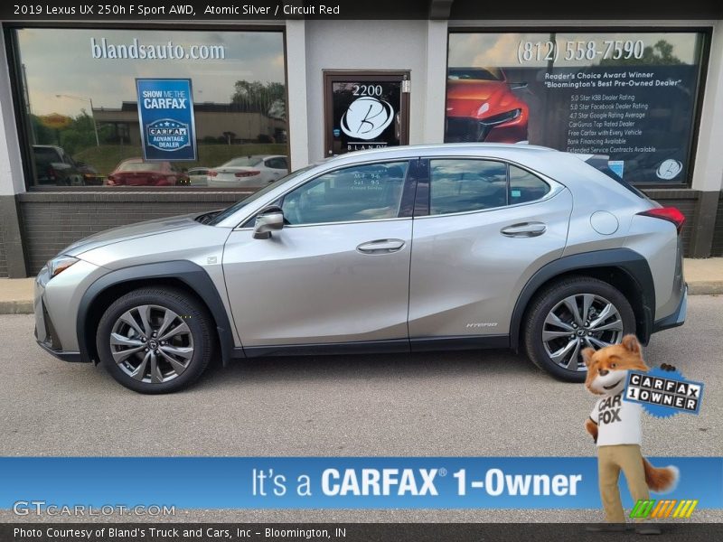 Atomic Silver / Circuit Red 2019 Lexus UX 250h F Sport AWD