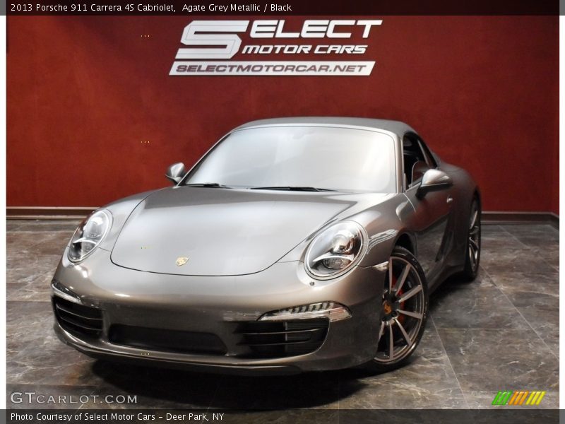 Agate Grey Metallic / Black 2013 Porsche 911 Carrera 4S Cabriolet