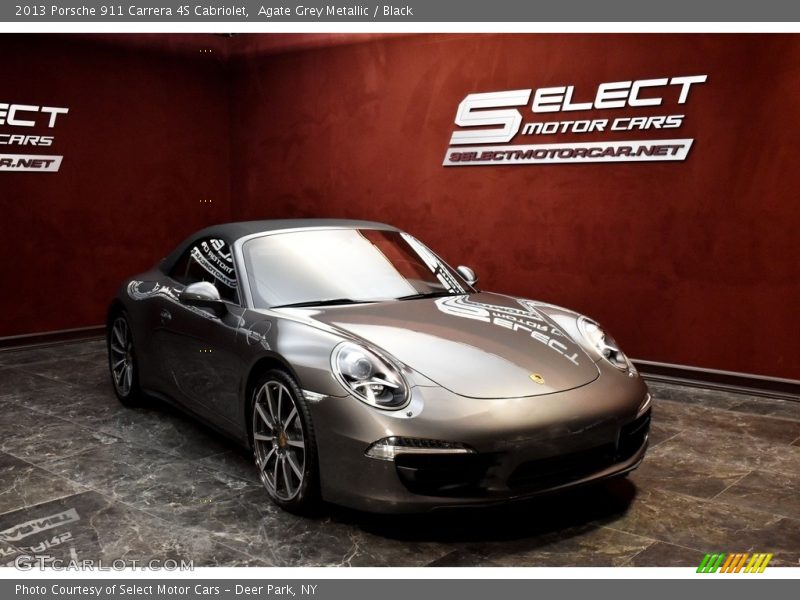 Agate Grey Metallic / Black 2013 Porsche 911 Carrera 4S Cabriolet