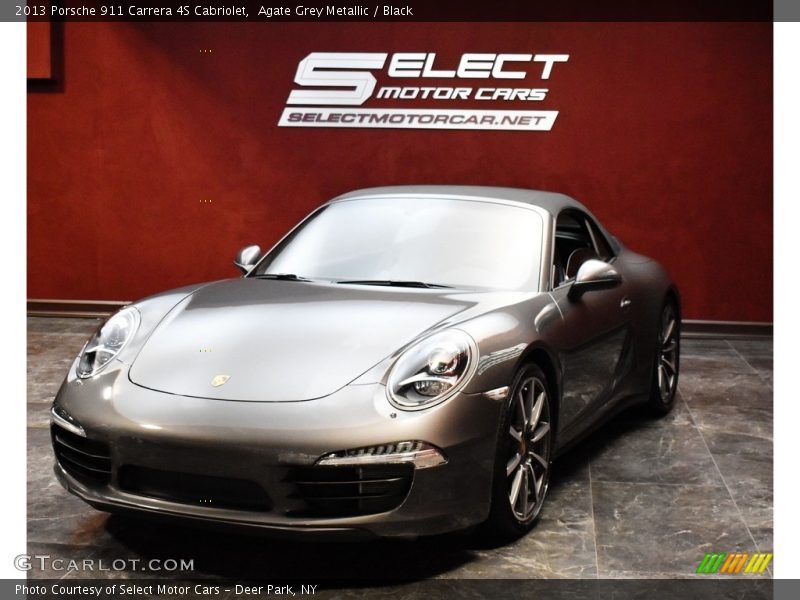 Agate Grey Metallic / Black 2013 Porsche 911 Carrera 4S Cabriolet