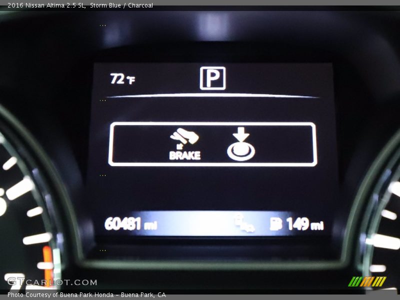 Storm Blue / Charcoal 2016 Nissan Altima 2.5 SL