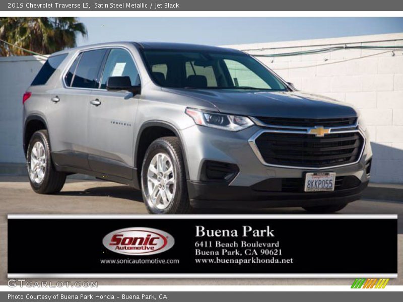 Satin Steel Metallic / Jet Black 2019 Chevrolet Traverse LS