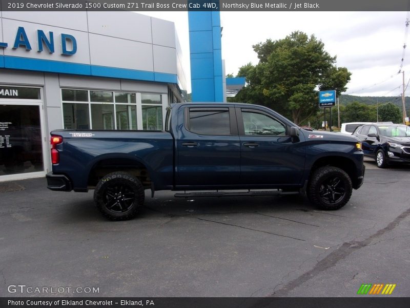 Northsky Blue Metallic / Jet Black 2019 Chevrolet Silverado 1500 Custom Z71 Trail Boss Crew Cab 4WD