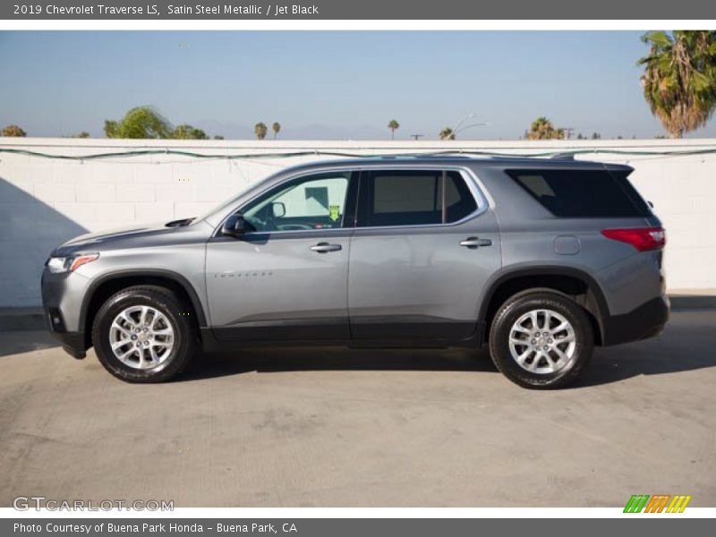 Satin Steel Metallic / Jet Black 2019 Chevrolet Traverse LS