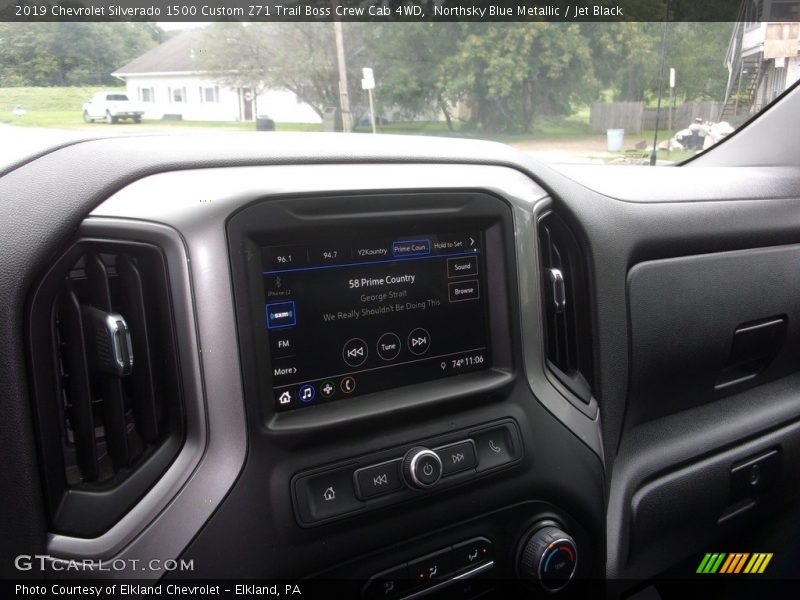 Northsky Blue Metallic / Jet Black 2019 Chevrolet Silverado 1500 Custom Z71 Trail Boss Crew Cab 4WD