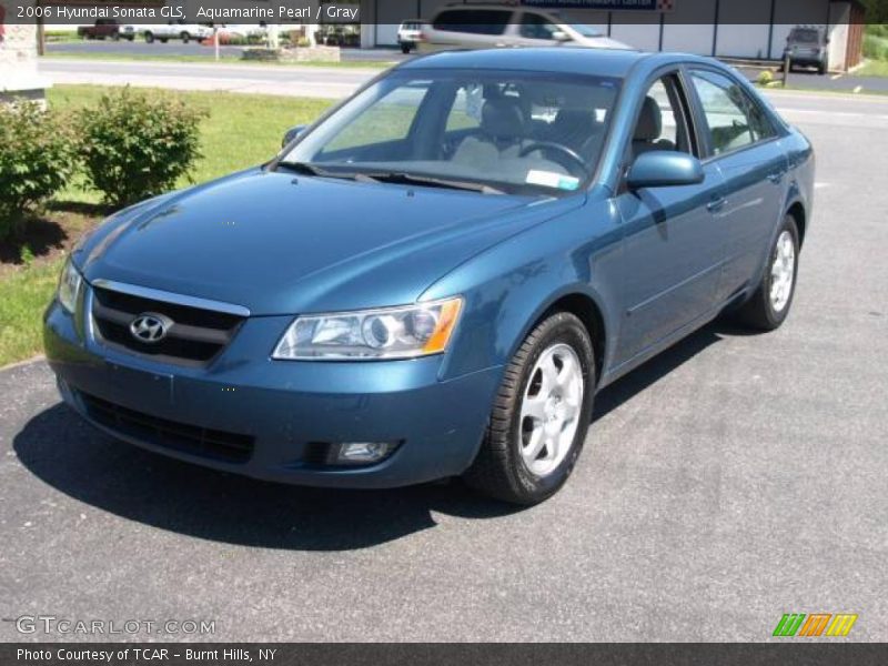 Aquamarine Pearl / Gray 2006 Hyundai Sonata GLS