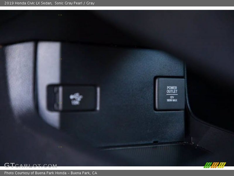 Sonic Gray Pearl / Gray 2019 Honda Civic LX Sedan