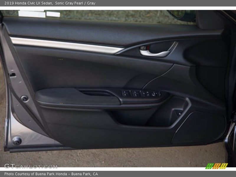 Sonic Gray Pearl / Gray 2019 Honda Civic LX Sedan