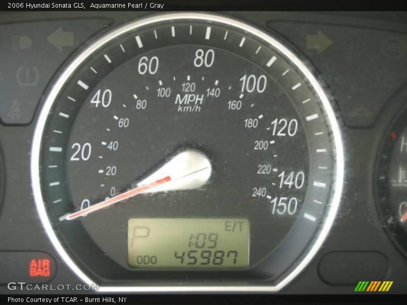 Aquamarine Pearl / Gray 2006 Hyundai Sonata GLS