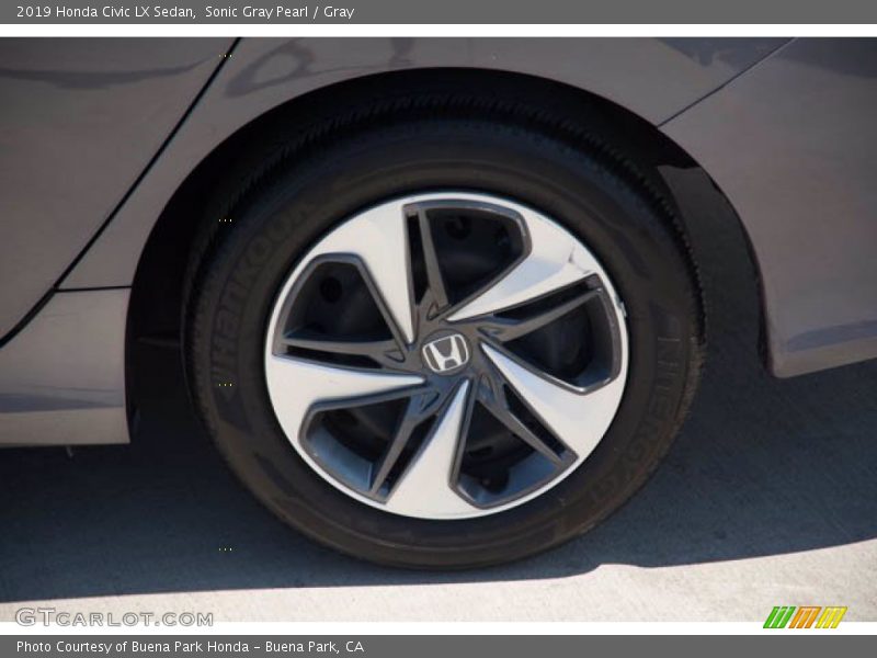 Sonic Gray Pearl / Gray 2019 Honda Civic LX Sedan
