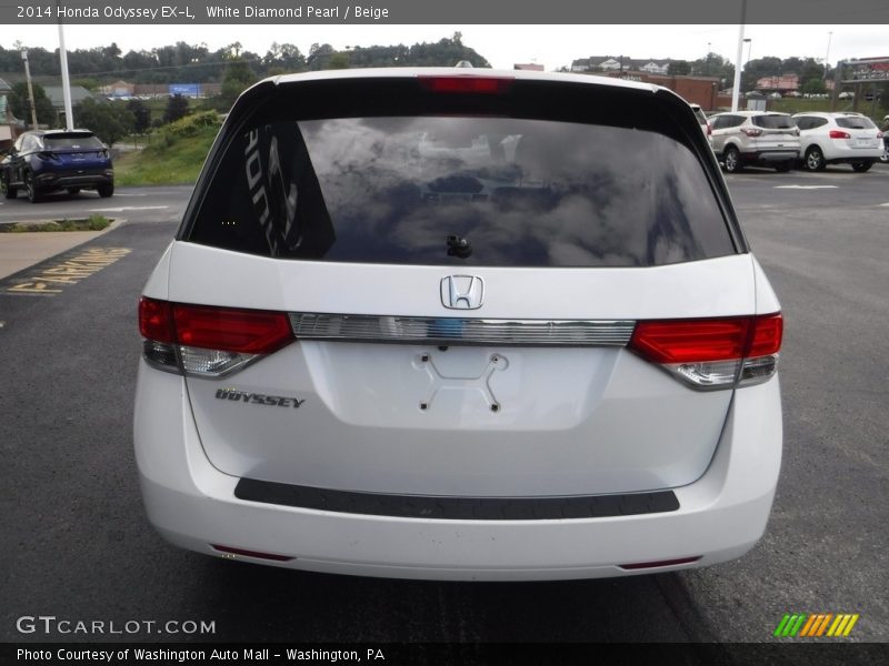 White Diamond Pearl / Beige 2014 Honda Odyssey EX-L
