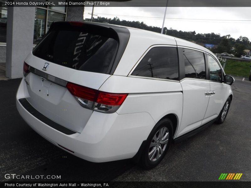 White Diamond Pearl / Beige 2014 Honda Odyssey EX-L