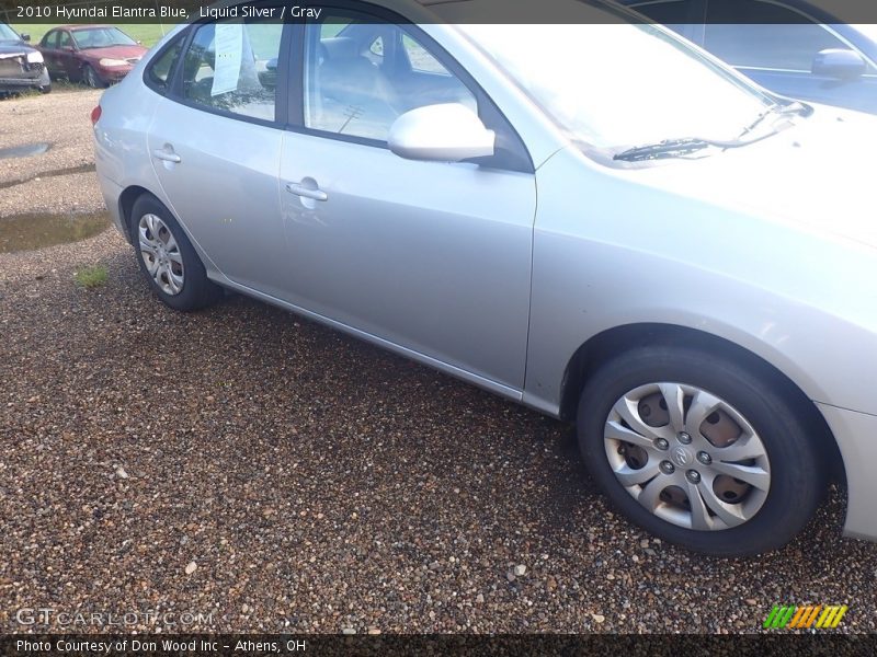 Liquid Silver / Gray 2010 Hyundai Elantra Blue