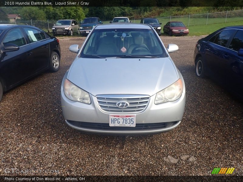 Liquid Silver / Gray 2010 Hyundai Elantra Blue