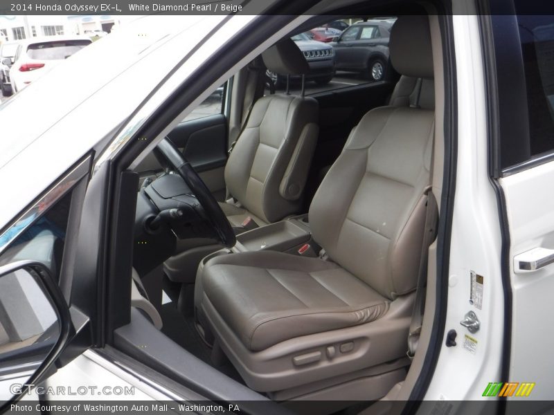 White Diamond Pearl / Beige 2014 Honda Odyssey EX-L