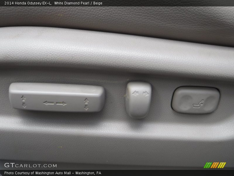 White Diamond Pearl / Beige 2014 Honda Odyssey EX-L