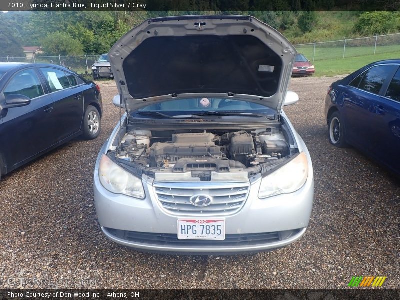 Liquid Silver / Gray 2010 Hyundai Elantra Blue