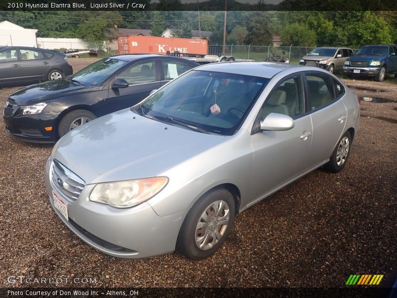 Liquid Silver / Gray 2010 Hyundai Elantra Blue