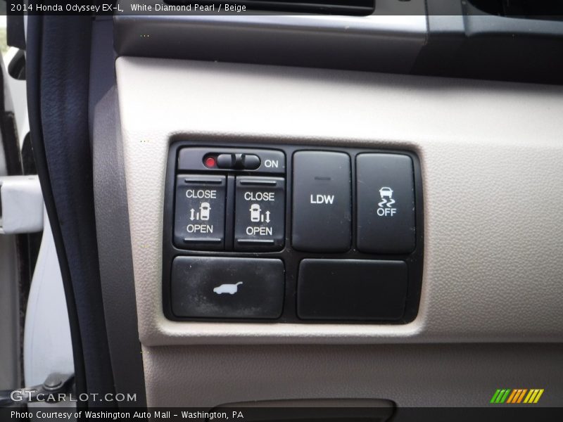 White Diamond Pearl / Beige 2014 Honda Odyssey EX-L