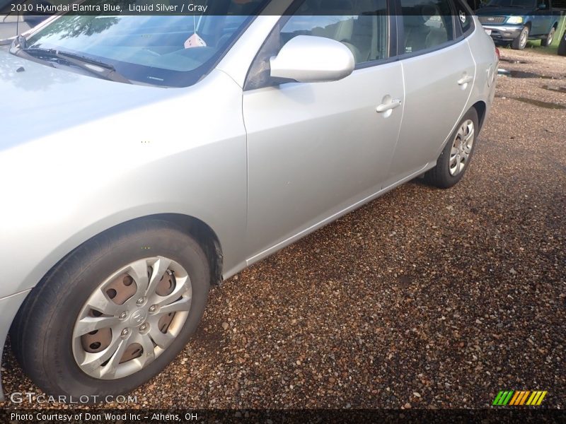Liquid Silver / Gray 2010 Hyundai Elantra Blue