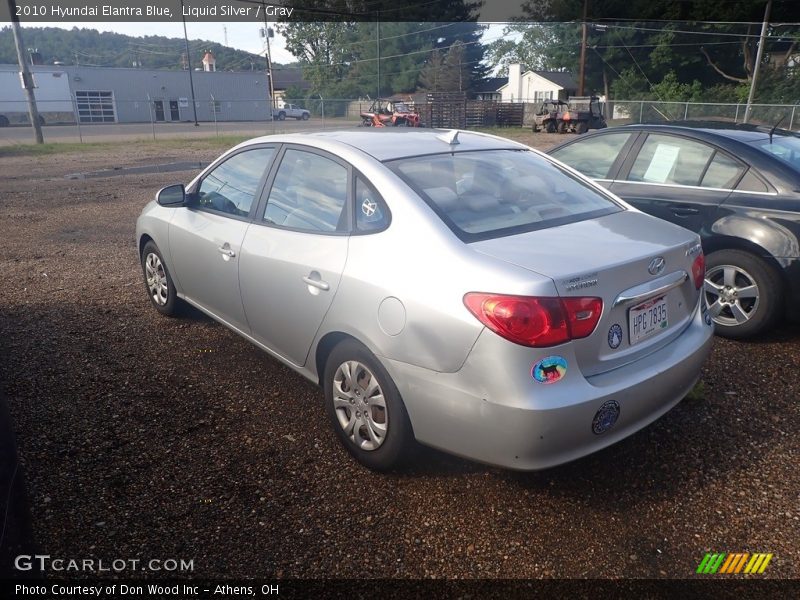 Liquid Silver / Gray 2010 Hyundai Elantra Blue