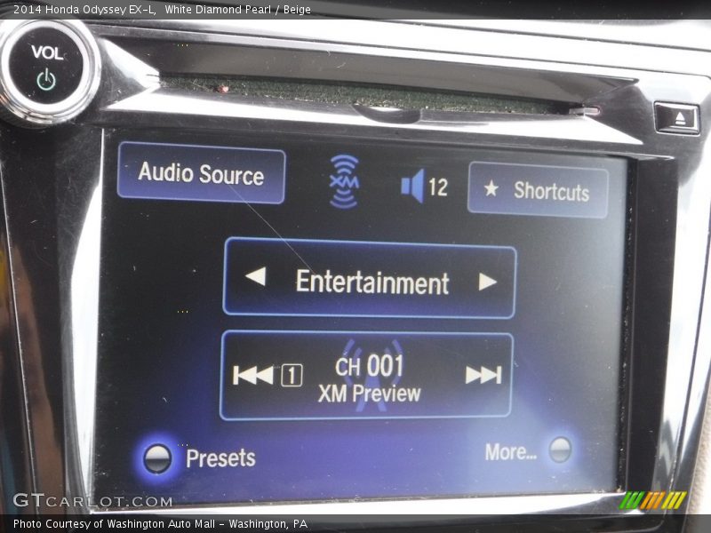 White Diamond Pearl / Beige 2014 Honda Odyssey EX-L