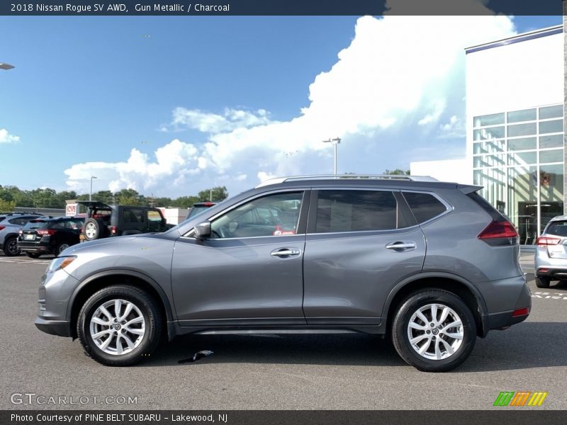 Gun Metallic / Charcoal 2018 Nissan Rogue SV AWD