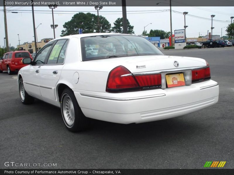 Vibrant White / Deep Slate Blue 2000 Mercury Grand Marquis LS