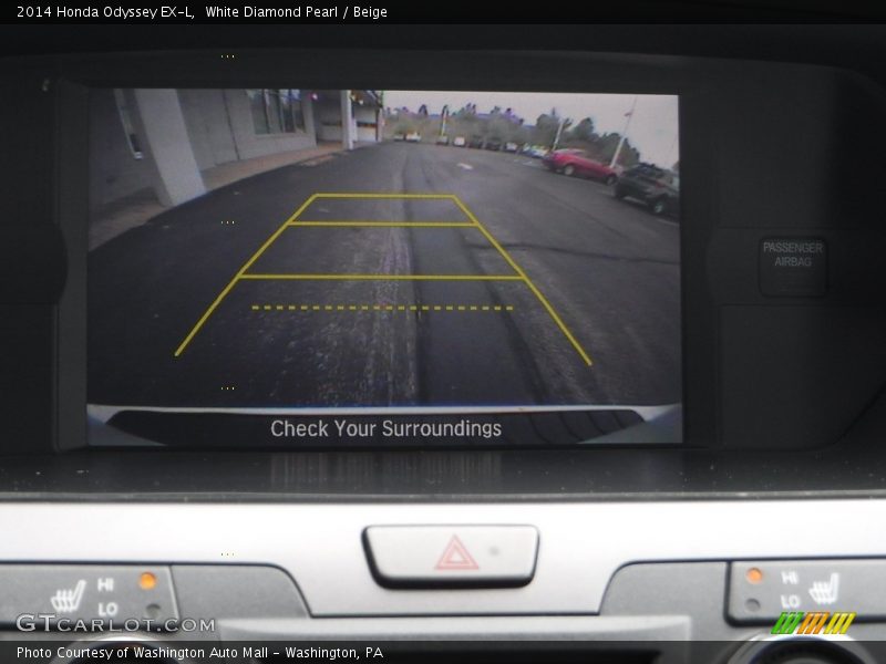White Diamond Pearl / Beige 2014 Honda Odyssey EX-L
