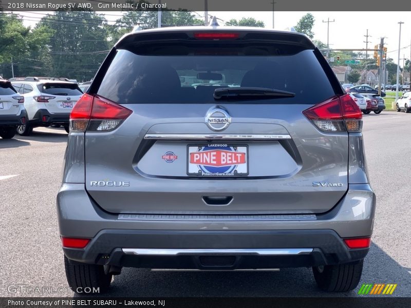 Gun Metallic / Charcoal 2018 Nissan Rogue SV AWD
