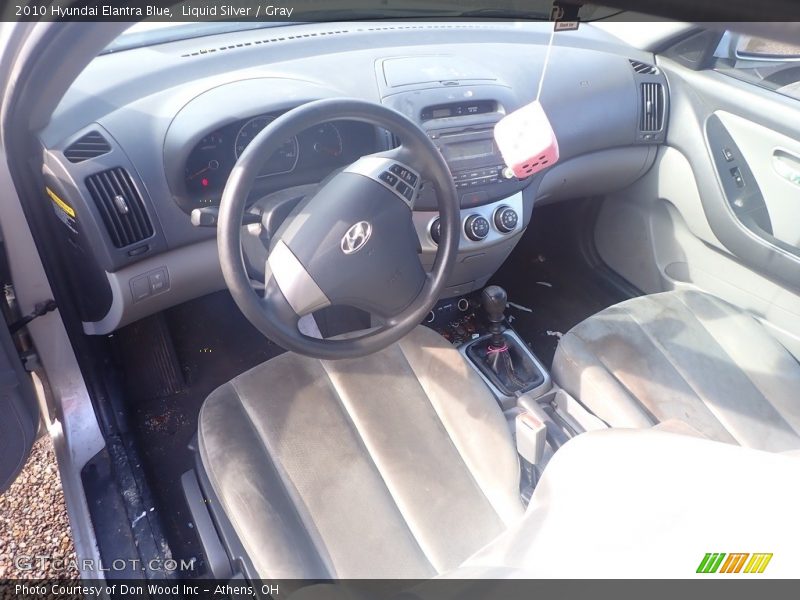 Liquid Silver / Gray 2010 Hyundai Elantra Blue